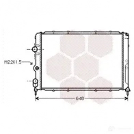 Радиатор охлаждения двигателя VAN WEZEL 43002199 Renault Megane (BA) 1 Хэтчбек 1.6 i (BA0L) 75 л.с. 1996 – 1999 604321 99 8KAX79P