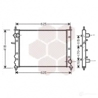 Радиатор охлаждения двигателя VAN WEZEL 17002227 Fiat Marea 601722 27 DZDDV7Z