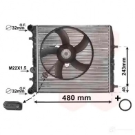 Радиатор охлаждения двигателя VAN WEZEL 76002013 1CGTV 485090 60 762013 - Изображение 2