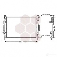 Радиатор охлаждения двигателя VAN WEZEL 6NQDSA Renault Megane (BM, CM) 2 Хэтчбек 1.5 dCi (BM16. CM16) 103 л.с. 2007 – 2009 43002308 6043230 8