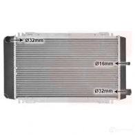 Радиатор охлаждения двигателя VAN WEZEL 18002048 G7UTE 464375 601 82048