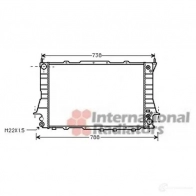 Радиатор охлаждения двигателя VAN WEZEL I0K257 03002101 6 0032101 Audi A6 (C4) 1 Седан 4.2 S6 Quattro 290 л.с. 1994 – 1997