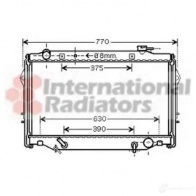 Радиатор охлаждения двигателя VAN WEZEL Toyota Land Cruiser (J80) 6 1990 – 2008 6 0532376 53002376 Q5J11Z