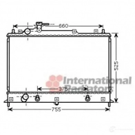 Радиатор охлаждения двигателя VAN WEZEL 27002210 XFFMLEB 6 0272210 Mazda CX-7 (ER) 1 2006 – 2014