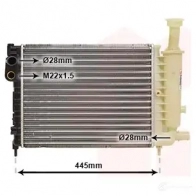 Радиатор охлаждения двигателя VAN WEZEL 460129 6 0092046 QE8MT1V 09002046