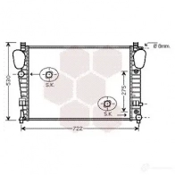 Радиатор охлаждения двигателя VAN WEZEL 30002334 Mercedes SL-Class (R230) 2 Кабриолет 5.4 55 AMG (2374) 476 л.с. 2001 – 2002 Y 36ZW 5410909291327