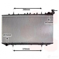 Радиатор охлаждения двигателя VAN WEZEL FNH9F6 60 132114 13002114 Nissan Almera