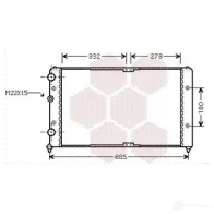 Радиатор охлаждения двигателя VAN WEZEL Volkswagen Caddy M6X56ZX 58002191 6058 2191