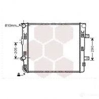 Радиатор охлаждения двигателя VAN WEZEL 30002405 8ECGWE6 60 302405 Mercedes Vario (512D) 1 Кабина с шасси 2.9 512 D (6621. 6622. 6623) 122 л.с. 1996 – 2010