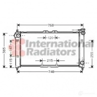 Радиатор охлаждения двигателя VAN WEZEL 602 72072 Mazda MX-3 (EC) 1 1991 – 1998 27002072 GKKI94X