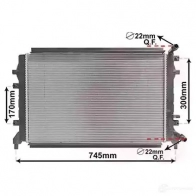 Радиатор охлаждения двигателя VAN WEZEL 58012715 Seat Toledo 5410909648107 191CEC J