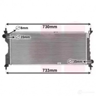 Радиатор охлаждения двигателя VAN WEZEL 5410909658960 Opel Corsa (B) 2 Хэтчбек 1.7 D (F08) 60 л.с. 1996 – 2000 D BVUXE 37012185