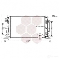 Радиатор охлаждения двигателя VAN WEZEL 30002402 Mercedes Sprinter (906) 2 Кабина с шасси 2.1 (5T) 516 CDI 4x4 (9053. 9055. 9055) 163 л.с. 2011 – 2024 WAC67E9 6030240 2