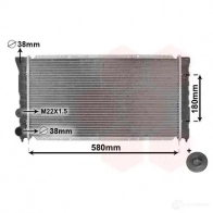 Радиатор охлаждения двигателя VAN WEZEL 58002123 6058212 3 481557 8NP9OT - Изображение 2