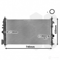 Радиатор охлаждения двигателя VAN WEZEL SVZ5X 60 372474 472163 37002474 - Изображение 2