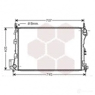 Радиатор охлаждения двигателя VAN WEZEL PACWHI 60 372340 Saab 9-3 (YS3F) 2 2002 – 2015 37002340