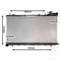 Радиатор охлаждения двигателя VAN WEZEL Subaru Impreza (GF) 1 Универсал 1.6 i AWD 95 л.с. 1998 – 2000 605 12045 61Q95X2 51002045