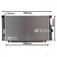 Радиатор охлаждения двигателя VAN WEZEL 458025 7QB 0JY9 5410909633516 06002700 - Изображение 2