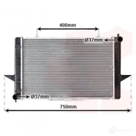 Радиатор охлаждения двигателя VAN WEZEL AS57D04 60 592064 59002064 Volvo V70 1 (875, 876) Универсал 2.3 AWD 241 л.с. 1997 – 1998