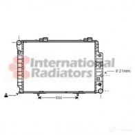 Радиатор охлаждения двигателя VAN WEZEL HUV7L Mercedes C-Class (W202) 1 Седан 2.5 C 250 D (2025) 113 л.с. 1993 – 2000 6030 2146 30002146