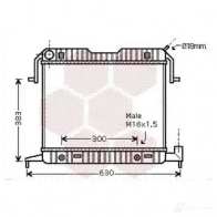 Радиатор охлаждения двигателя VAN WEZEL 472034 6037 2086 37002086 J4A0O1