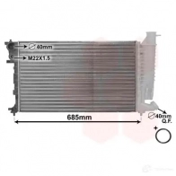 Радиатор охлаждения двигателя VAN WEZEL 474540 BLF3NS 604021 41 40002141 - Изображение 2