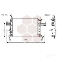 Радиатор охлаждения двигателя VAN WEZEL 37002308 SYW4T8 Opel Corsa (C) 3 2000 – 2006 6037230 8
