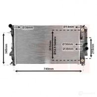 Радиатор охлаждения двигателя VAN WEZEL 6030246 0 468628 FW64IGW 30002460
