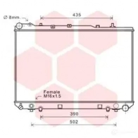 Радиатор охлаждения двигателя VAN WEZEL SsangYong Korando (KJ) 2 Кроссовер 2.9 TD 120 л.с. 1998 – 2006 3TFF429 60812 101 81002101
