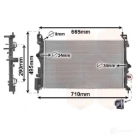 Радиатор охлаждения двигателя VAN WEZEL Opel Corsa (E) 5 2014 – 2019 37012716 5410909678487 7CQ S5