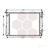 Радиатор охлаждения двигателя VAN WEZEL 43002319 60 432319 A7GLF Renault Espace 3 (JE0) 1996 – 2002