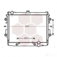 Радиатор охлаждения двигателя VAN WEZEL Toyota Land Cruiser (J200) 8 Внедорожник 4.6 V8 (URJ202W) 318 л.с. 2012 – 2024 6053 2491 53002491 62J8S