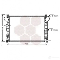 Радиатор охлаждения двигателя VAN WEZEL 30002308 6030230 8 UXJSIFI Mercedes S-Class (W220) 2 Седан 4.3 S 430 (220.070. 2270) 279 л.с. 1998 – 2005