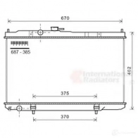 Радиатор охлаждения двигателя VAN WEZEL Nissan Almera Classic 60 132352 13002352 JUV8F