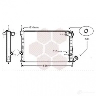 Радиатор охлаждения двигателя VAN WEZEL 6 0092165 Citroen Xantia Z83P6 09002165