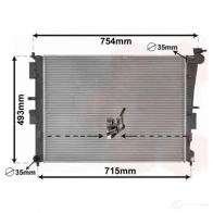 Радиатор охлаждения двигателя VAN WEZEL LFY F1 5410909621353 83002269 487068 - Изображение 2