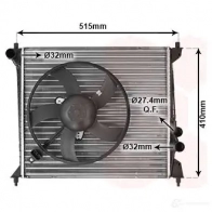 Радиатор охлаждения двигателя VAN WEZEL Audi A2 (8Z) 1 2000 – 2005 RGKNJ6C 03002213 6003 2213