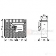 Испаритель кондиционера VAN WEZEL 485800 8100v048 2YO0LRZ 608 1V048