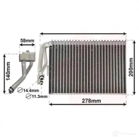 Испаритель кондиционера, радиатор печки VAN WEZEL E9 LZD 4700V073 5410909501471 478199 - Изображение 2