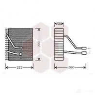 Испаритель кондиционера, радиатор печки VAN WEZEL Ford Fusion 1 (CBK, JU) 2002 – 2012 1800V330 6018V33 0 HJ5DM
