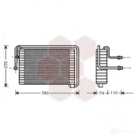 Испаритель кондиционера, радиатор печки VAN WEZEL EQN0IRS 6017 V021 1700V021 463515