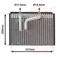 Испаритель кондиционера, радиатор печки VAN WEZEL 601 7V339 1700V339 463520 D9R5JXF