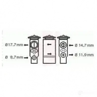 Расширительный клапан кондиционера VAN WEZEL 0008RE 01001105 455498 600 11105 - Изображение 1