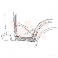 Накладка порога, ступенька кабины VAN WEZEL 4150 22 483261 DJPOO 5858102