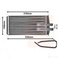 Радиатор печки, теплообменник VAN WEZEL 76006016 60 766016 39OFPU 485096 - Изображение 2