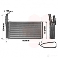 Радиатор печки, теплообменник VAN WEZEL 484986 73006074 OFZM8CN 6 0736074