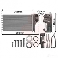 Радиатор печки, теплообменник VAN WEZEL Peugeot 107 1 (PN, PM) 2005 – 2014 09006397 5410909661724 NG 85Q