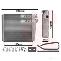 Радиатор печки, теплообменник VAN WEZEL 60 596163 59006163 9XRFJ 484539 - Изображение 2