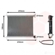 Радиатор печки, теплообменник VAN WEZEL D9TYMLY 60096 281 460280 09006281 - Изображение 7