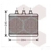 Радиатор печки, теплообменник VAN WEZEL 60066 271 B1NDL 06006271 Bmw 7 (E65, E66, E67) 4 Седан 4.4 745 i. Li 333 л.с. 2001 – 2008